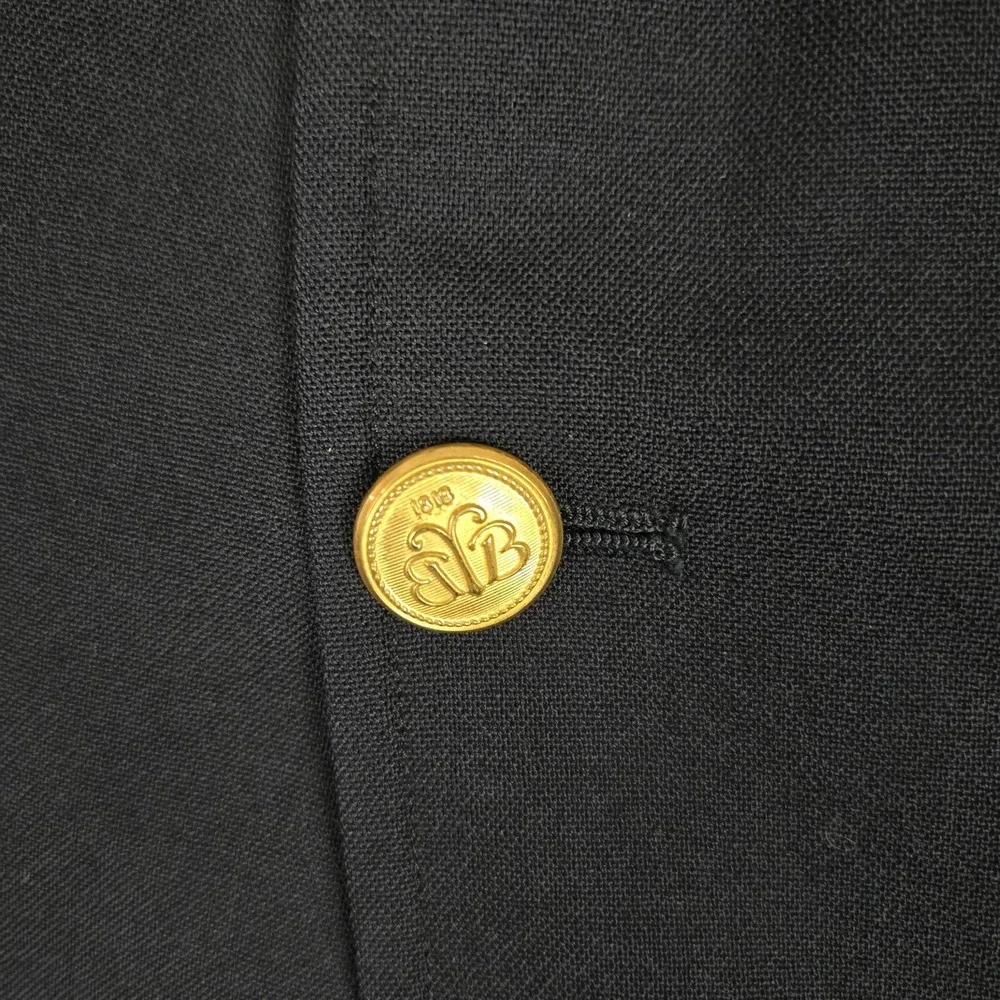 VTG Brooks Brothers Blazer Mens 43R Brooksease Gold Button Wool Coat USA *READ